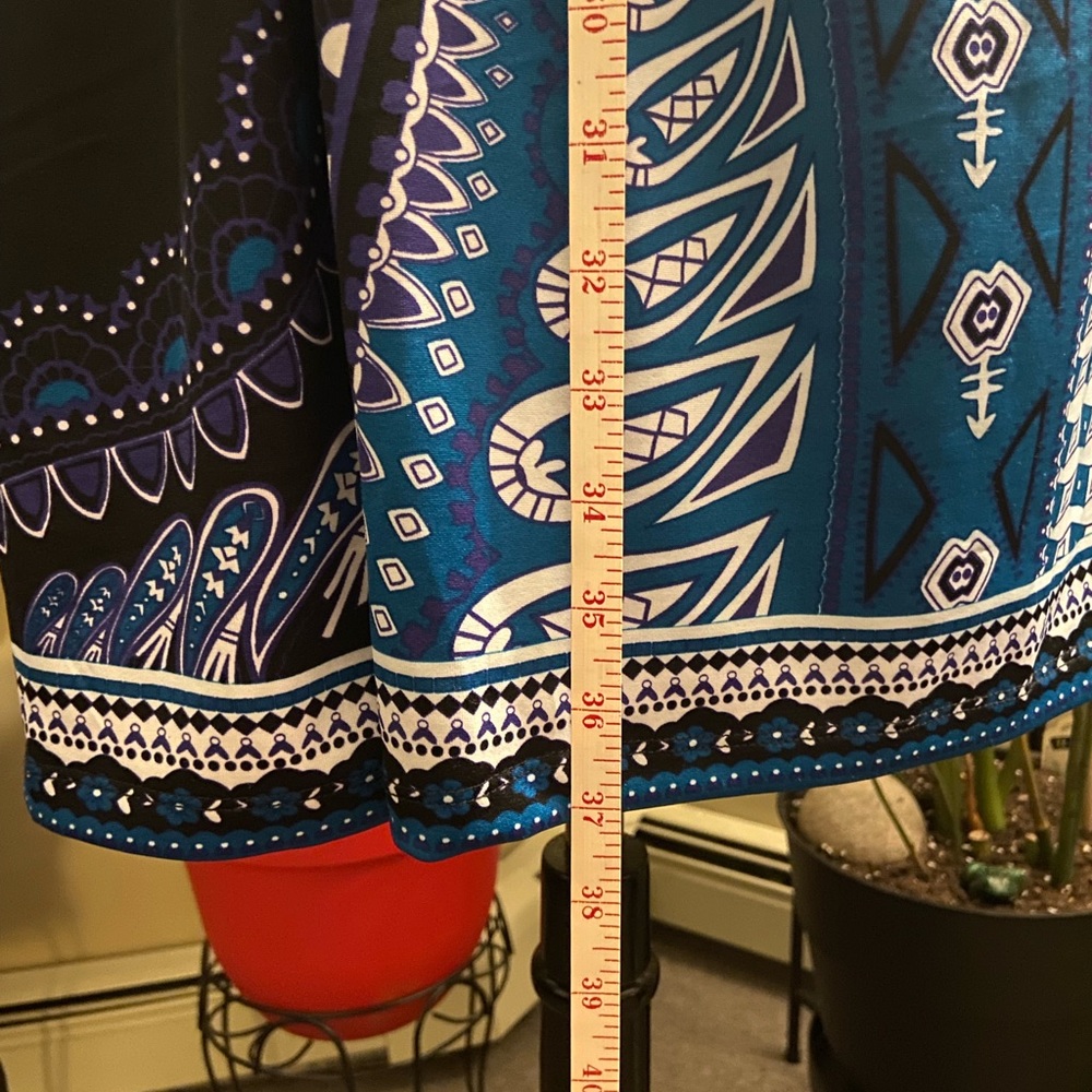 New York & Company Blue and Black Midi Dress - Picture 9 of 16